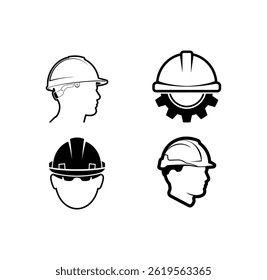 Vector Illustration: Construction and Engineer Hard Hats