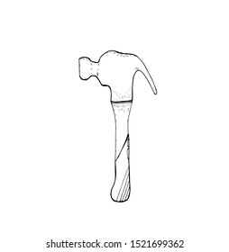 Vector illustration of a construction hammer. Suitable for all types of design.