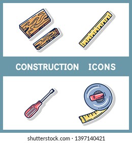 Vector Illustration from construction icons. Good for card, poster, banner, invitation, postcard, icon. EPS 10