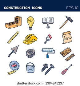 Vector Illustration from construction icons set. Good for card, poster, banner, invitation, postcard, icon. EPS 10