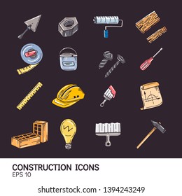 Vector Illustration from construction icons set. Good for card, poster, banner, invitation, postcard, icon. EPS 10