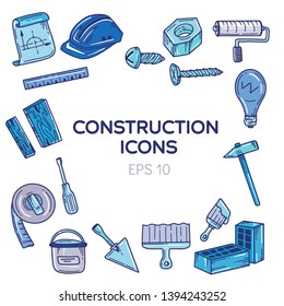 Vector Illustration from construction icons set. Good for card, poster, banner, invitation, postcard, icon. EPS 10