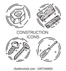 Vector Illustration from construction icons set. Good for card, poster, banner, invitation, postcard, icon. EPS 10