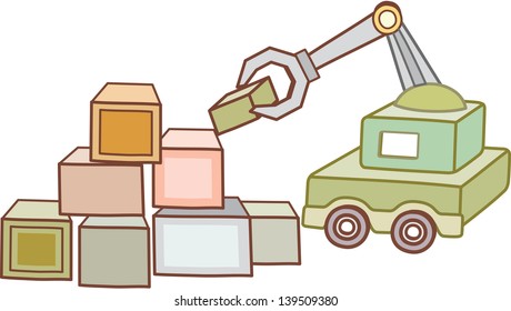 Vector illustration of a construction site