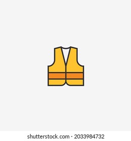 Ilustración vectorial del chaleco de construcción