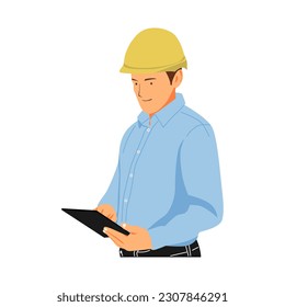 vector illustration of a construction worker