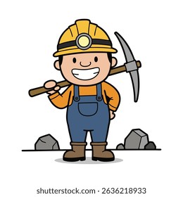 vector illustration of a construction worker