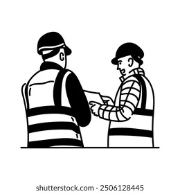 vector illustration of construction workers