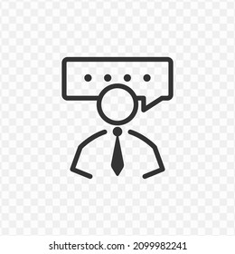 ilustración vectorial del icono de consultor en color oscuro y fondo transparente (png).