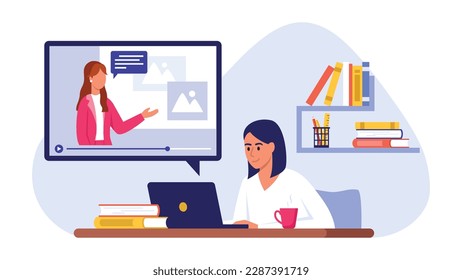 Vector illustration of a consultation with a doctor over the phone. Cartoon scene with a doctor who conducts medical diagnosis online and a guy who is not feeling well isolated on a white background.