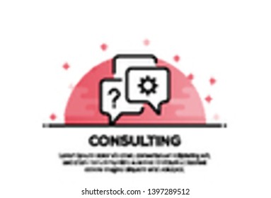 VECTOR ILLUSTRATION OF CONSULTING ICON CONCEPT ICON CONCEPT