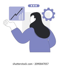 Vector illustration of Consulting, key account manager, business plan. Flat icons for website banner, marketing material, online advertising and business presentation.
