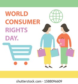 Vector Illustration Consumer Rights Day Design Stock Vector (Royalty ...