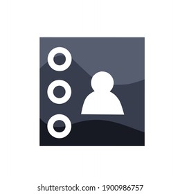 vector illustration of contact book icon.  illustration for the ui contact storage app.  flat minimalist design eps 10