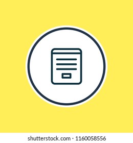 Vector illustration of contact form icon line. Beautiful community element also can be used as registration icon element.