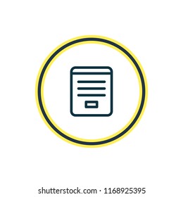Vector illustration of contact form icon line. Beautiful contact element also can be used as registration icon element.