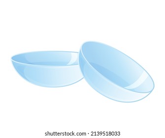 Vector illustration of contact lenses.