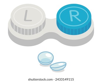 Vector illustration of contact lenses