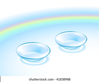 vector illustration of contact lenses