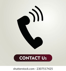 Vector illustration of a contact us icon, depicting a communication symbol