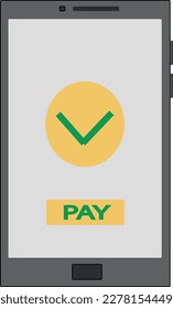 Vector illustration of contactless payment via card or phone.