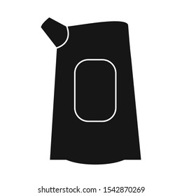 Vector illustration of container and soda sign. Web element of container and fizzy water vector icon for stock.
