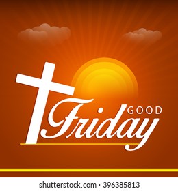 Vector illustration of contains cross for Good Friday.