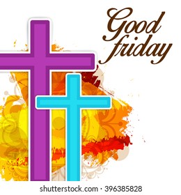 Vector illustration of contains cross for Good Friday.