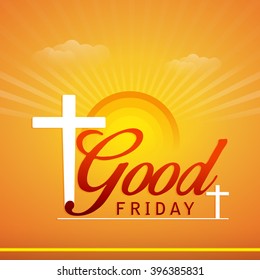 Vector illustration of contains cross for Good Friday.