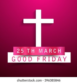 Vector illustration of contains cross for Good Friday.