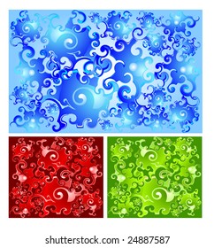 Vector illustration contains image of abstract aqua background