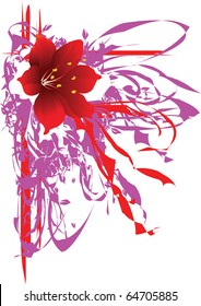 The vector illustration contains the image of abstract floral background