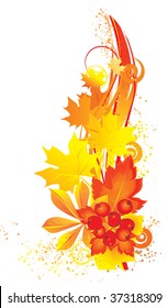 Vector illustration contains the image of  Autumn bouquet