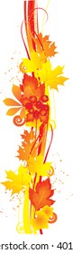 Vector illustration contains the image of  Autumn ornament