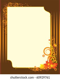 Vector illustration contains the image of  Autumn grunge floral background