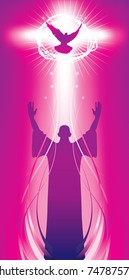 vector illustration contains the image Banner with an easter cross