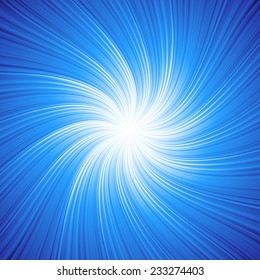 The vector illustration contains the image of blue abstract background with ray