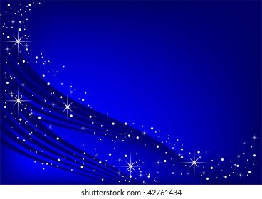The vector illustration contains the image of blue decoration