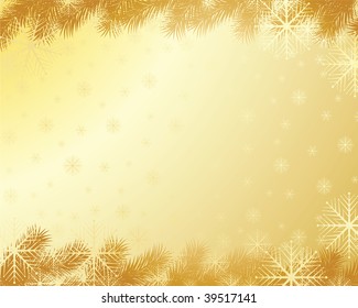 The vector illustration contains the image of christmas gold background