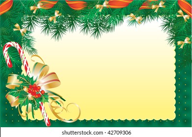 Vector illustration contains the image of  Christmas frame