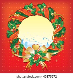 Vector illustration contains the image of  Christmas garland