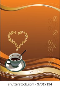 Vector illustration contains the image of coffee cup