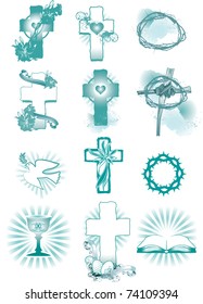 vector illustration contains the image of Easter Symbols