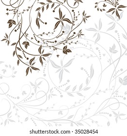 The vector illustration contains the image of floral pattern