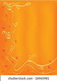 Vector illustration contains the image of  Flower frame