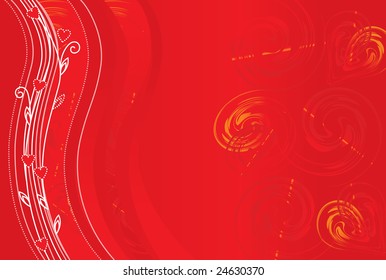 Vector illustration contains the image of Hearts