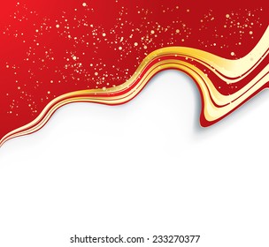 The vector illustration contains the image of red decoration