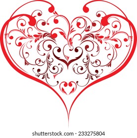 La ilustración vectorial contiene la imagen del fondo de las valentinas