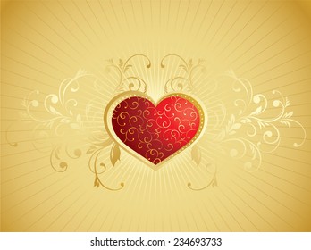 The vector illustration contains the image of valentines background