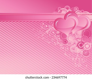 The vector illustration contains the image of valentines heart